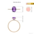 thumbnail image 4 of ANGARA Natural Thin Shank Cushion Cut 1.2 ct Amethyst Ring with Diamonds in 14K Rose Gold for Women (Size-8x6mm) | February Birthstone, Anniversary, Jewelry Gift for Women | Natural Amethyst Ring, 4 of 9