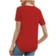 thumbnail image 5 of Tops de otoño,Blusa de encaje con escote en V para mujer, informal, de manga corta, de poliéster, holgada, para uso diario, sopatenor, 5 of 9