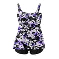 thumbnail image 4 of Laipiong Women Plus Size Tankini Swimsuits Summer Hawaiian Floral Printed Adjustable Straps Swim Top Bathing Suits 2026 Beach Vacation Swimwear, 4 of 4
