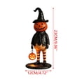 thumbnail image 2 of Vintage Witch Pumpkin Figurine with LED Lantern Striped Legs Resin Tabletop Decor for Halloween Fall Autumn Virelaxpo, 2 of 9