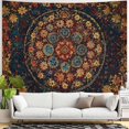 thumbnail image 2 of Gojian Boho Floral Mandala Tapestry Wall Hanging Pink Bohemian Flower Medallion Tapestry Aesthetic Watercolor Hippie Indian Small Tapestries for Bedroom Living Room Dorm Decor, 2 of 6