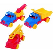 Childcraft Plastic Working Trucks, 7.5" to 9.5", Set of 3
