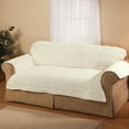 thumbnail image 2 of Bradley Sherpa Sofa Protector - Slipcover Natural Ivory - by OakRidge, 2 of 4