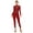 Burgundy, variant on Womens One Piece Dance Unitard Long Sleeve Skating Jumpsuit Bodysuit Full Body Gymnastics Black M