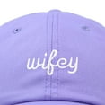 thumbnail image 2 of Dalix Wifey Embroidered Cotton Husband Baseball Cap Adjustable Dad Hat Womens in Lavender, 2 of 5