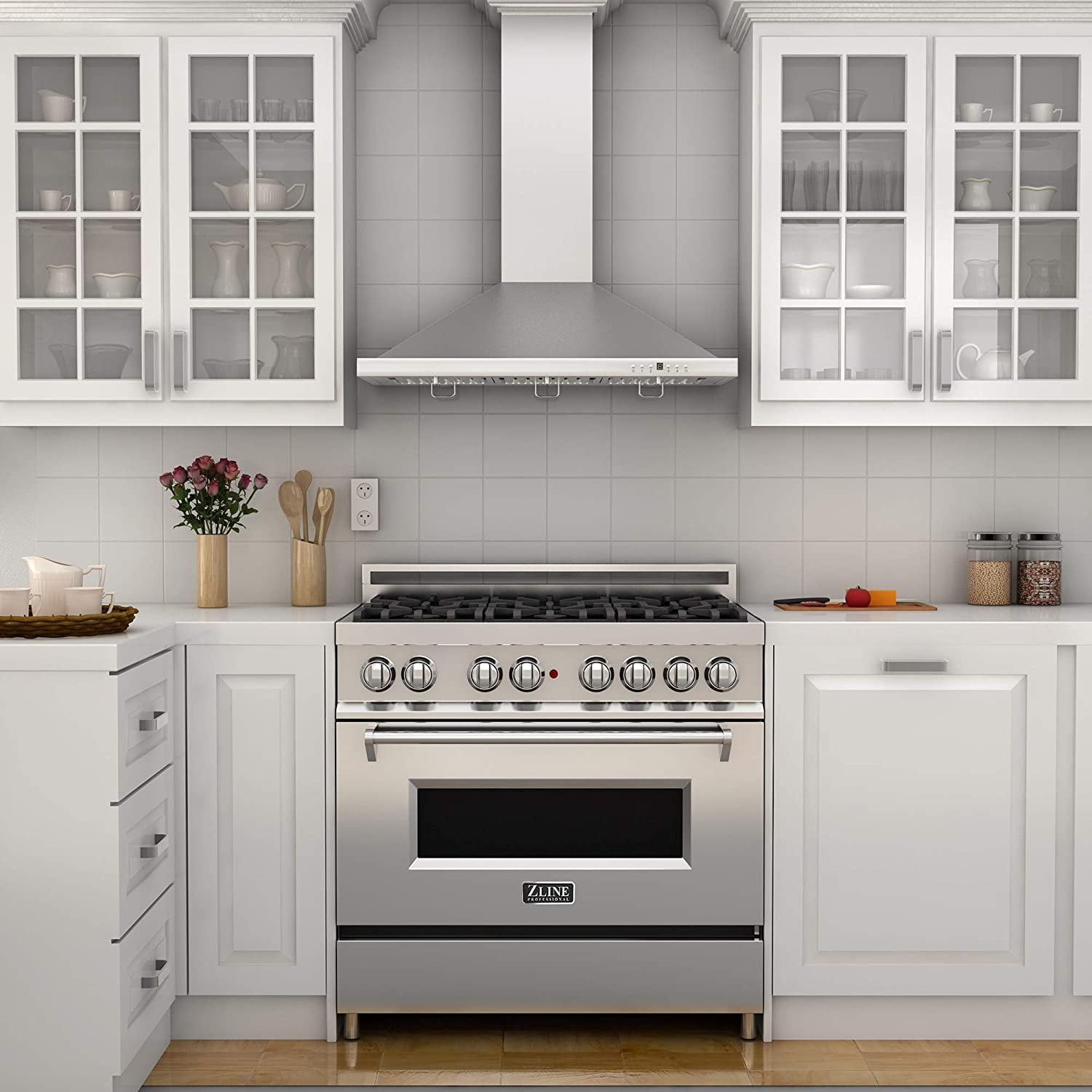 ZLINE 36 Inch Professional Dual Fuel Gas Range Electric Oven, Stainless Steel