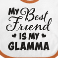 thumbnail image 4 of Inktastic My Best Friend is My Glamma with Hearts Boys or Girls Baby Bib, 4 of 4