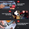 thumbnail image 3 of Plumbing Fitting Saver Bit Socket, 1/4in Power Drill Pipe Reamer Tool PVC Pipe Reamer For Removing SCH 40 ABS PVC Pipe, 3 of 8