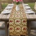 thumbnail image 4 of Brown Desert Camels Table Runner 90 Inches, Tropical Date Coconut Trees Cords Leaves Bed Runner Dresser Scarves Tabletop for Indoor Outdoor Parties/Ceremony/Banquet, 13" x 90", 4 of 8