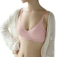 thumbnail image 6 of YEJIMAN Spring Summer Soft Bra Underwear Thin Breathable Soft Water Drop Cup Upper Support Gathers Bra, Pink Seamless Underwear For Women, Polyester Underwear For Women, 6 of 7