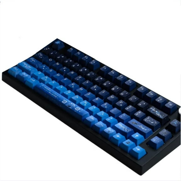 Starry Night Cloister Theme Keycap Set 139Keys PBT Custom Blue Keyboard Cap Cherry Profile KeyCap for Mechanical Keyboard Gift