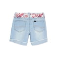 thumbnail image 2 of Lee Girls 4-16 Scarf Belted Mid Length Denim Shorts, 2 of 3