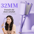 thumbnail image 3 of 32mm egg-shaped curling iron, U-shaped large wave curling iron, cornrow straightener, wavy curling iron, large egg-shaped curls, 3 of 5