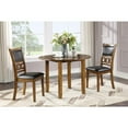 thumbnail image 2 of New Classic Furniture Gia Solid Wood Dining Drop Leaf Table W/2 Chairs in Brown, 2 of 13