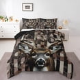 thumbnail image 2 of Erosebridal Camo American Flag Comforter Set,Rustic Deer Bedding Set Full,Hunting Down Comforter,Moose Wildlife Reversible Bed Set with 2 Pillowcases Bedroom Decor, 2 of 7