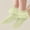 Green, variant on Soft Cotton Ruffled Lace Ankle Socks for Women Girls Unisex Beige Cable Knit Vintage Cottagecore Socks,Size XL