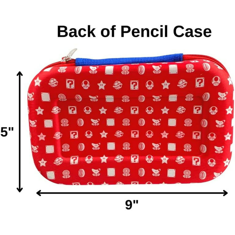 Super Mario Kids Pencil Case with Stickers 5 Gel Pens Pencil Box 8