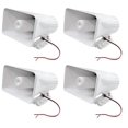 thumbnail image 2 of Altavoz PA Horn Pyle de 8 pulgadas, 65 W, interior/exterior, 8 ohmios, blanco, paquete de 4, 2 of 2
