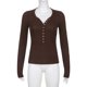 thumbnail image 1 of Rapcopter Y2K Sweet Cute Crop Top Lace Frill Bow Pullovers Vintage Square Collar T Shirt Mujeres Skin Button Prepply Korean Tees Tan Jianjun unisex, 1 of 2