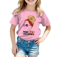 thumbnail image 4 of felwors American Star Flag Girls 4th of July Shirt USA Patriotic Kids Sequin T-Shirt, 4 of 5