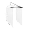 thumbnail image 2 of Beauty Salon Partition Curtain, Room Divider with Curtain, U-Shaped Room Partition Rod with Curtain for Beauty Salon Black, 2 of 12