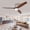 Walnut Brown, variant on Modern Black Ceiling Fan With Light 3 ABS Blades Remote Control Reversible DC Motor With Dimmable LED 42 Inch