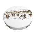thumbnail image 2 of Round Bar Stool Seat Covers, Cows Grazing On The Meadow 2 Elastic Round Chair Cover Stool Seat Slipcover Bar Stool Cushions Round Pad for 12-14 inch, 2 of 7