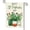 E, variant on BOBOMOTI St Patricks Day Decorations Shamrocks Garden Flag for Irish Holiday Party Outdoor Decor 12x18 Inch Double Sided