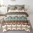 thumbnail image 1 of Erosebridal Tribal Aztec Bedding Sets King Size, Bohomian Hippie Comforter Sets with Sheets, Triangle Geometric Decor, Reversible, 1 of 5