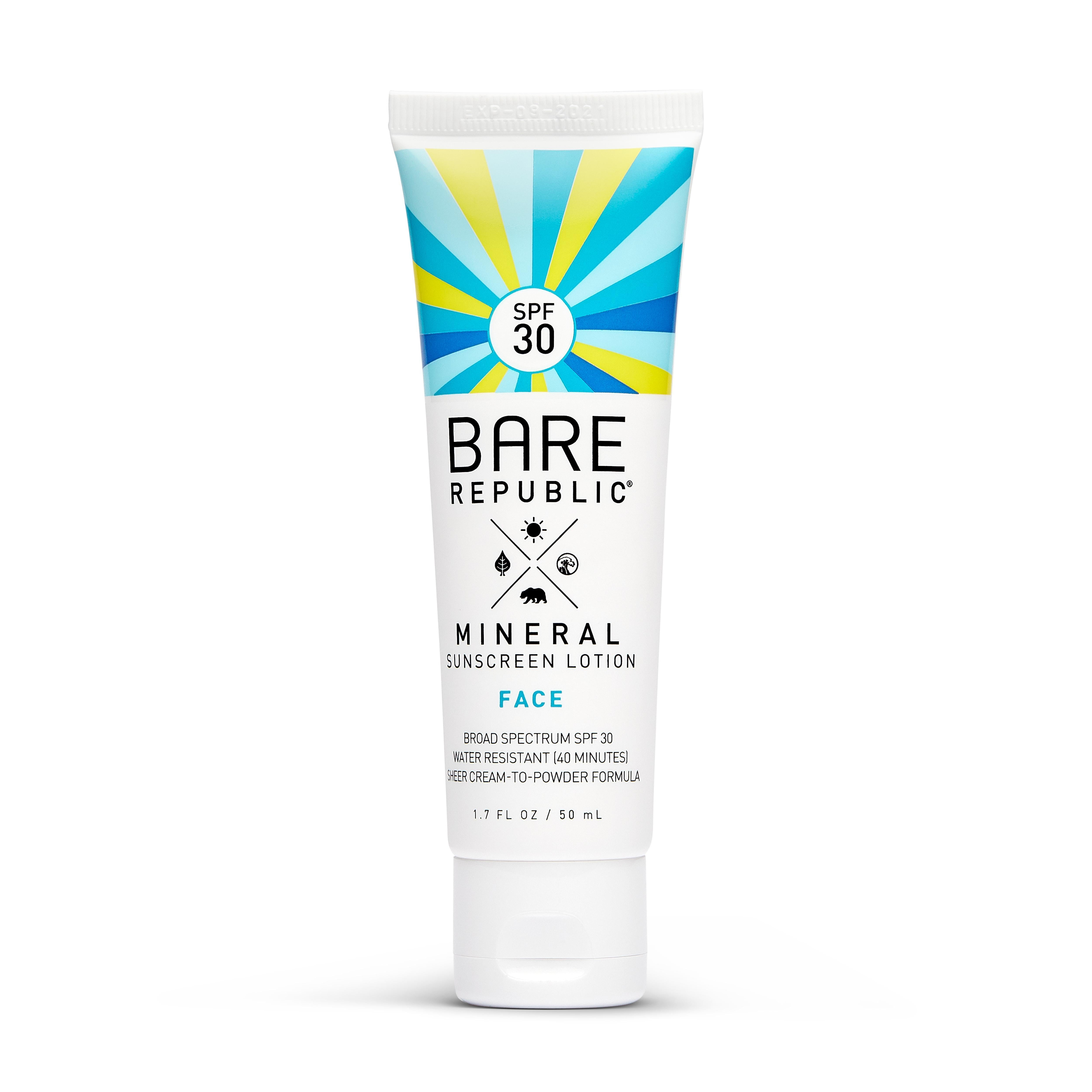 Bare Republic Mineral Face Sunscreen Lotion, SPF 30, Reef Friendly ...