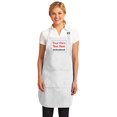 thumbnail image 2 of Personalized Apron Add a Name Embroidered Design Add Your Own Name Full-Length Apron with 3-Pockets (22W x 30L) (White), 2 of 4