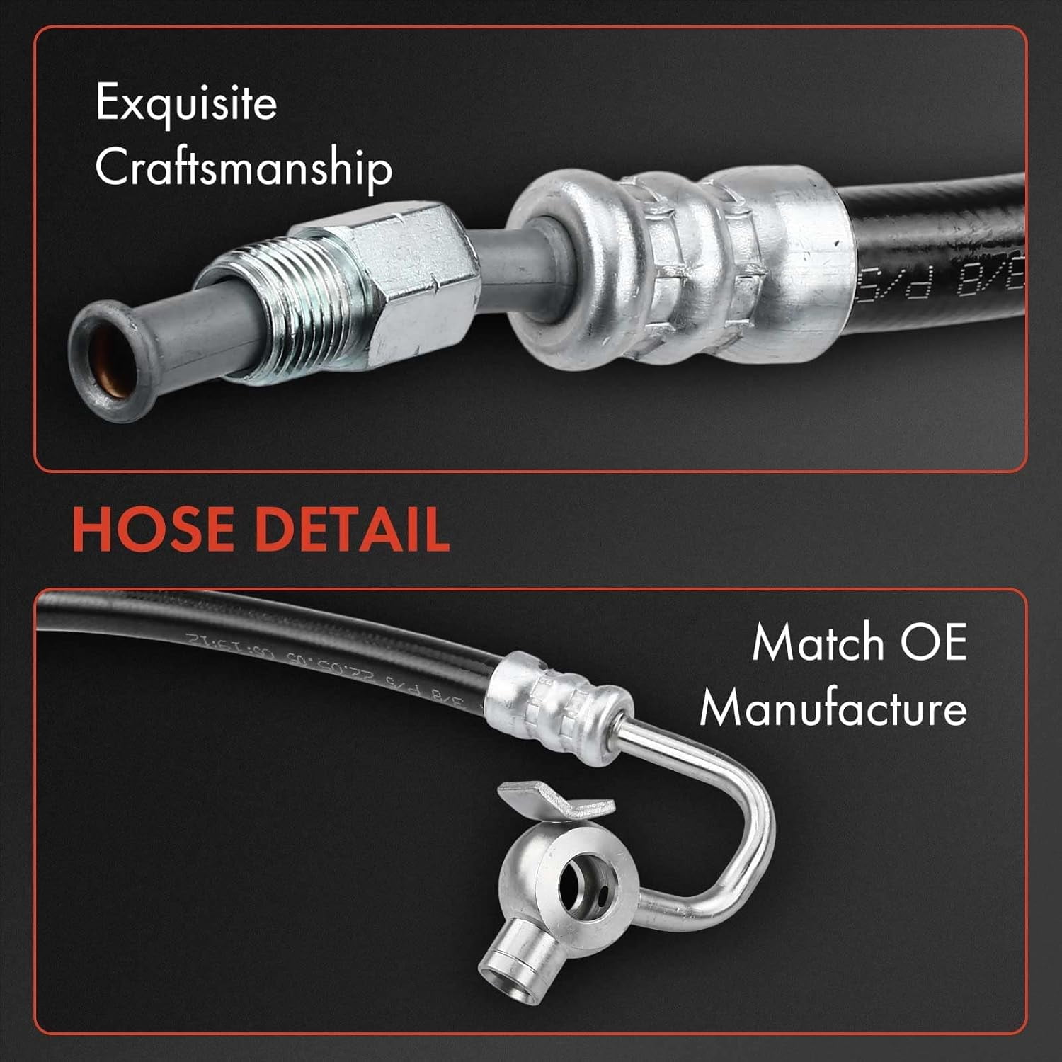 A-Premium Power Steering Pressure Hose Line Assembly Compatible with Toyota Tacoma 1998 1999 2000 2001 2002 2003 2004, 3.4L, 4WD, Pump To Rack/Gear