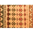 thumbnail image 1 of Ahgly Company Indoor Rectangle Abstract Orange Modern Area Rugs, 7' x 9', 1 of 4