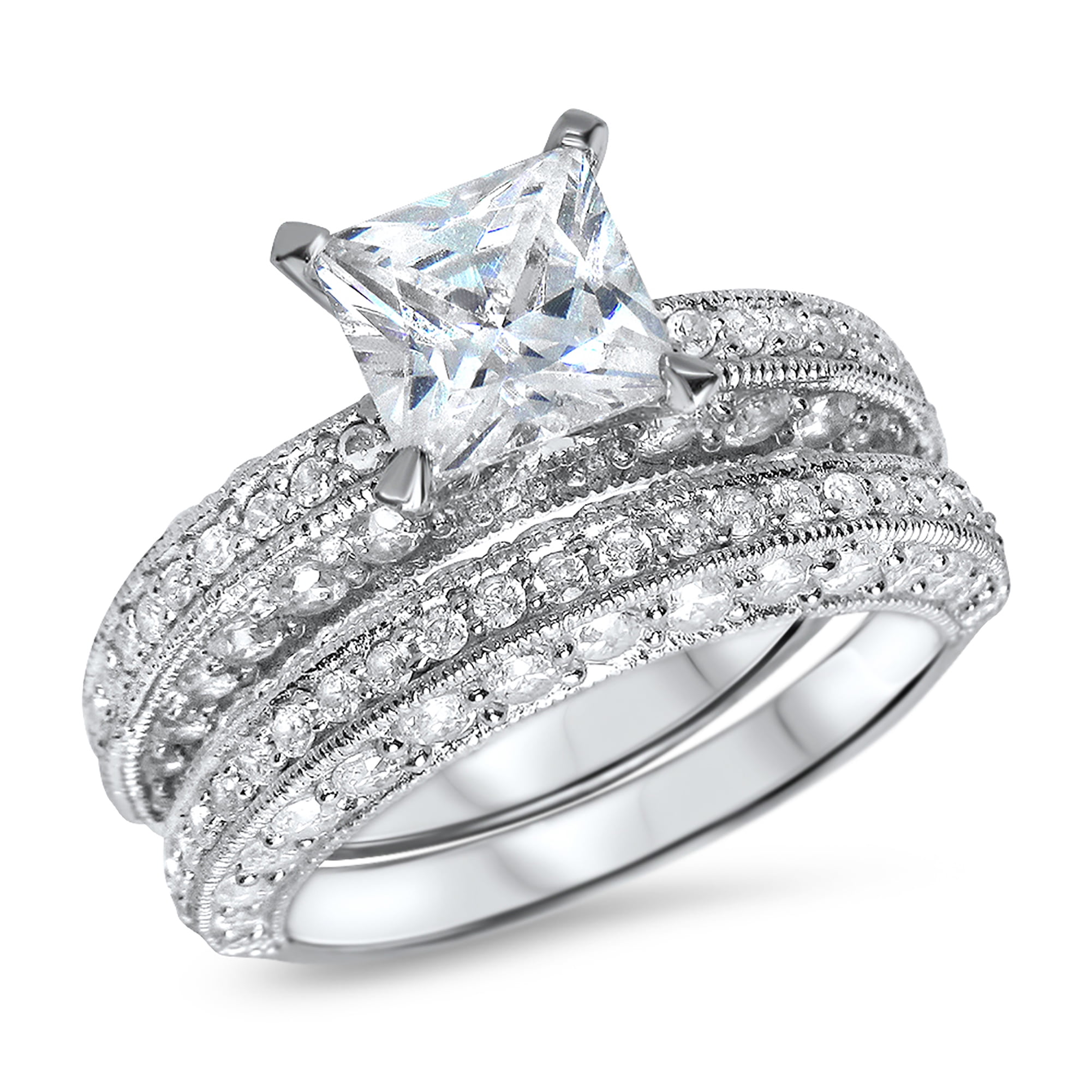 LaRaso & Co His Hers Wedding Ring Set Unique Vintage Couples