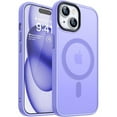 thumbnail image 1 of Entronix Étui Robuste pour iPhone 13,14,15, Dos Mat Translucide, Étui Magnétique Solide, Violet, 1 of 5