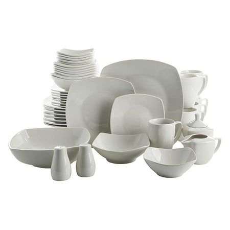 Gibson Home Everyday Square 39 Piece Porcelain Dinnerware Set