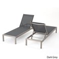 thumbnail image 4 of Noble House Cape Corail Gris Foncé Chaise Longue Extérieure en Maille (Ensemble de 2), 4 of 36