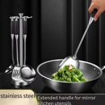 thumbnail image 5 of Stainless Steel Wooden Kitchen Utensils: Heat-Resistant Cooking Spoons, 5 of 9