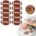 thumbnail image 6 of Football Plates TASTAN 10-Pack Football-Shaped Disposable Paper Plates-Themed Party Tableware for Sports Games & Birthday Celebrations, Eco-Friendly & Durable, Football Decorations, Coffee, 6 of 10