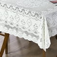 thumbnail image 6 of Vacemry Under $5 Tablecloth with Fringe, Table Lace Cover, Square Decorative Table Cover for Dining, Kitchen, Party, Wedding, Washable Polyester Fabric, 55x55 Inch, 6 of 6