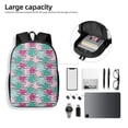 thumbnail image 5 of Goofa Tropical Leaves Pattern 17in Student Backpack - School, Travel, Work Bookbag -Laptop Backpack,Water Resistant College School Computer Bag, 5 of 6