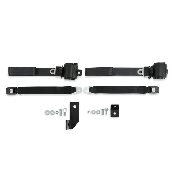 Brothers Trucks BELTKT2BK Seat Belt Kit - 3 Point - Black - Pair