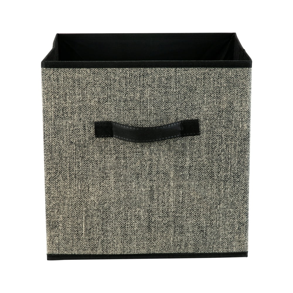 Simplify Collapsible Storage Cube in Black Nonwoven