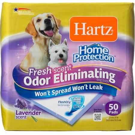 Hartz Home Protection Odor-Eliminating Dog Pads, 50 ct