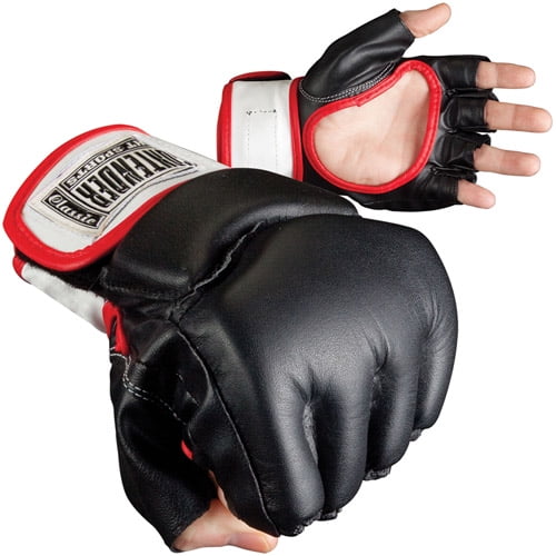 Top Contender Grappling Gloves Black Open Thumb 