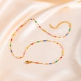 thumbnail image 2 of Colored Niche Beads Stainless Steel Lip Chain Necklace, 2 of 2