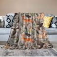 thumbnail image 2 of FUMJ  Cute Forest Animals Bed Blanket Ultra Soft Squirrel Mouse Deer Fox Hare Hedgehog and Birds Throw Blankets All Season Warm Light Weight Cozy Plush Blankets for Home Bedroom Sofa Travel, 2 of 6
