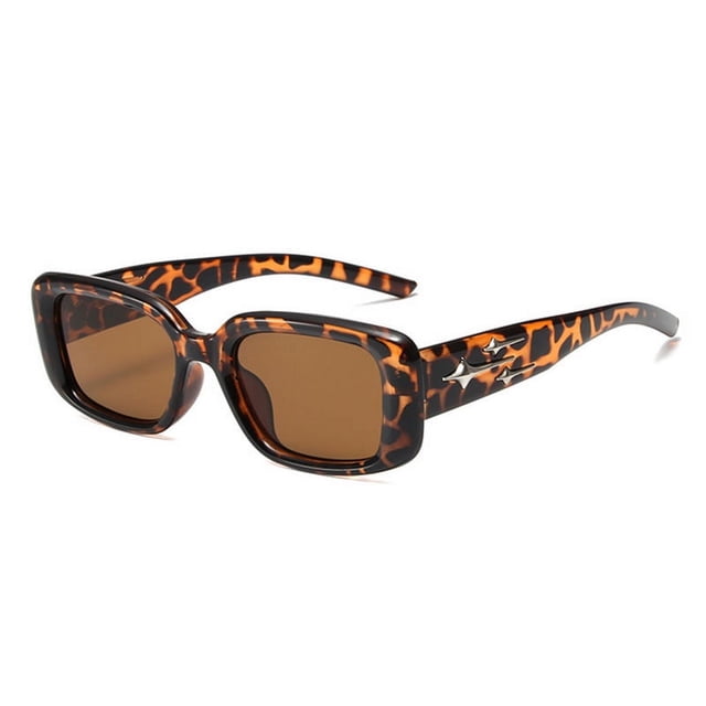 Gafas de sol cuadradas pequeñas para hombre y mujer, lentes de sol con montura negra, estilo Punk, Vintage, a la moda, para conducir y pescar