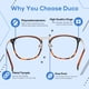 thumbnail image 3 of Gafas con bloqueo de luz azul DUCO para hombre Gafas Blue Ray, 3 of 7