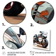 thumbnail image 3 of Designart "Sleek Speed Motorcycle in Orange and Black I" Transportation Wall Art - Modern Orange Motorcycle Living Room Canvas Art, 3 of 6